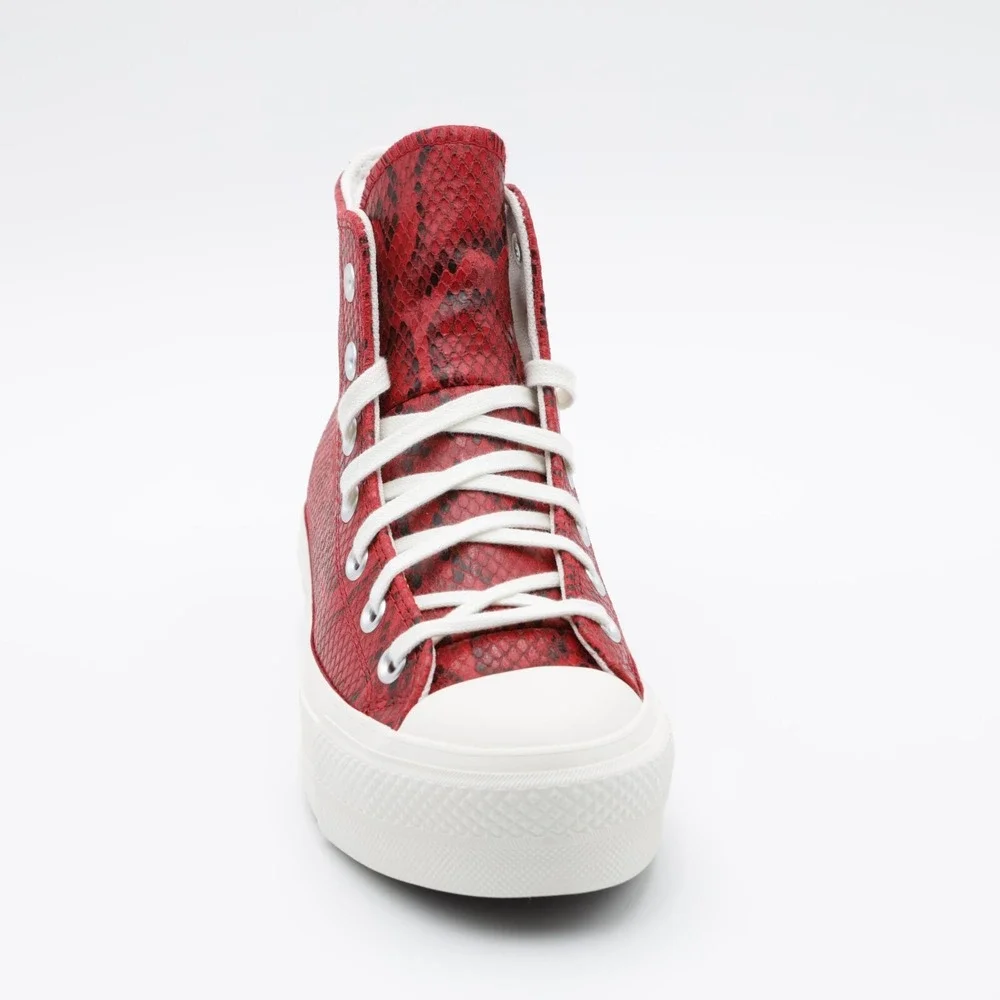 Converse Chuck‎ Taylor All Star Snakeskin Print Women's Shoes Red/Black Size 7.5 - Picture 2 of 11